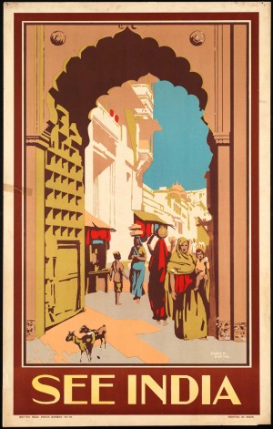 See India 1910 Vintage Travel Poster